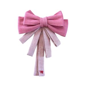 The pink denim bow